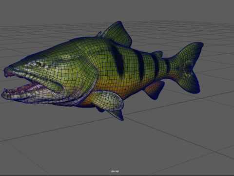 Piranha Fish Model Low-poly 3D Model