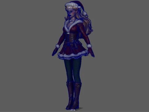 Elf in Festive Attire 3D Model