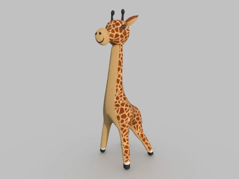 Stylized Giraffe Character 3D Model