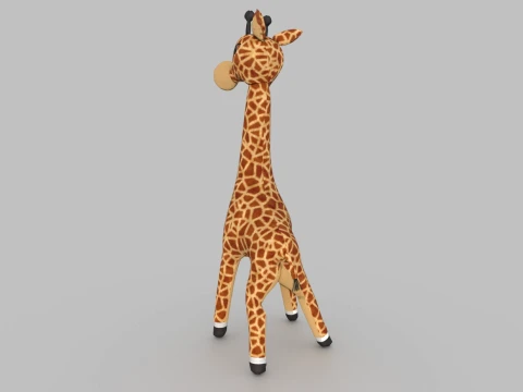 Stylized Giraffe Character 3D Model