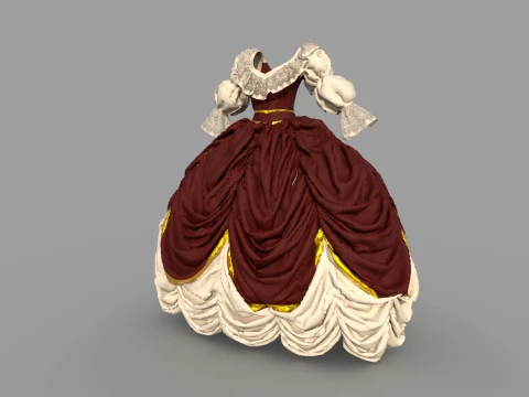 VICTORIAN DRESS 3D Model