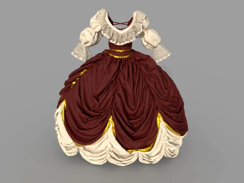 VICTORIAN DRESS 3D Model