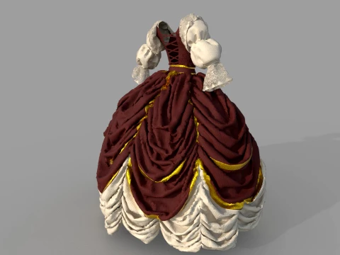 VICTORIAN DRESS 3D Model
