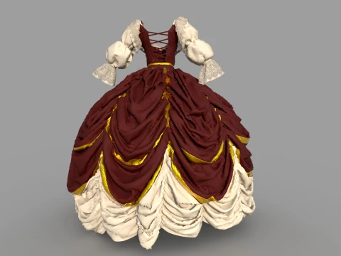 VICTORIAN DRESS 3D Model