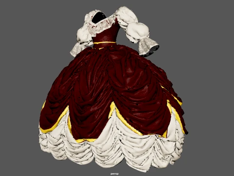 VICTORIAN DRESS 3D Model