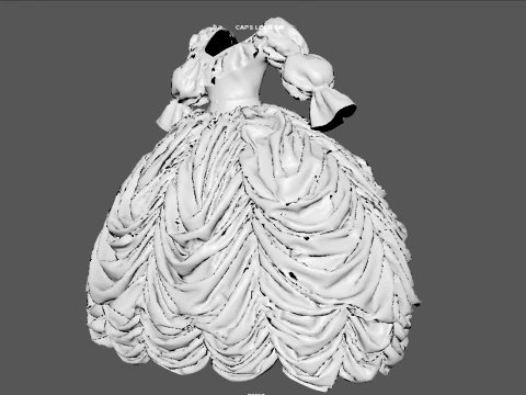 VICTORIAN DRESS 3D Model