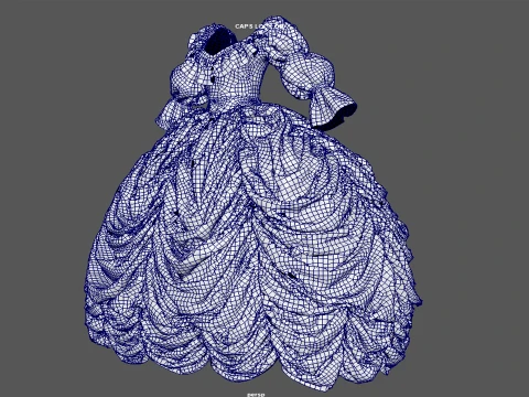 VICTORIAN DRESS 3D Model