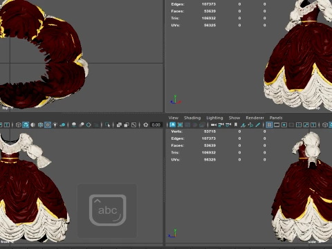 VICTORIAN DRESS 3D Model
