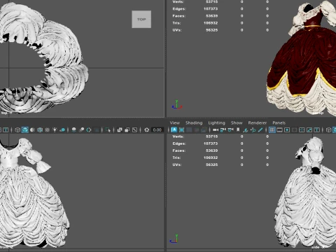 VICTORIAN DRESS 3D Model