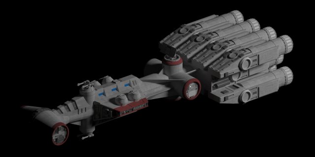 cr-90 blockade runner correlian corvette 3D Model .c4d .max .obj .3ds .fbx .stl .blend 