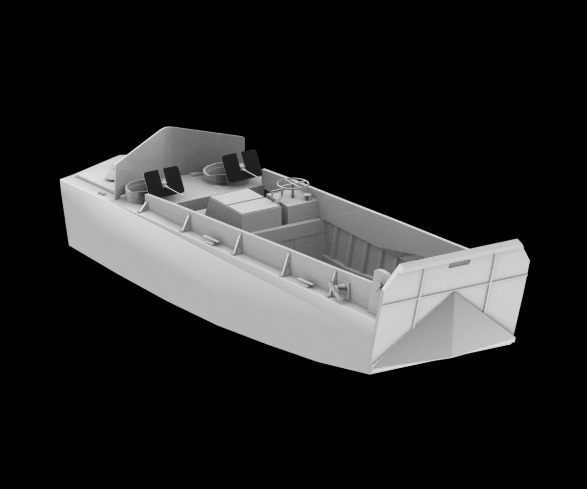 Barco LCVP Higgins Modelo 3D .c4d .max .obj .3ds .fbx .stl .blend 