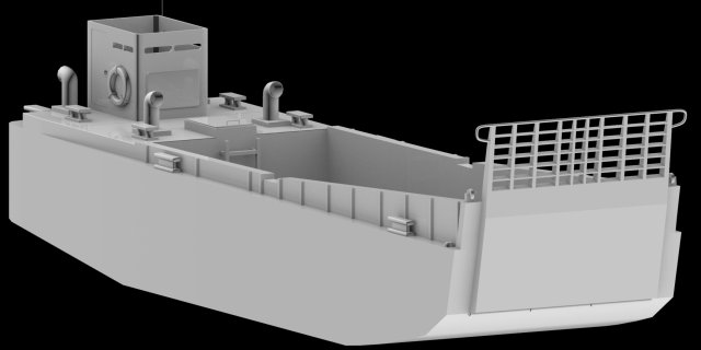 LCM Higgins boat Modelo de impresión 3D .c4d .max .obj .3ds .fbx .stl .blend 