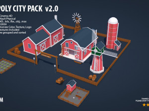 low poly city pack 2 Modèle 3D
