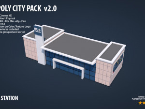 low poly city pack 2 Modèle 3D