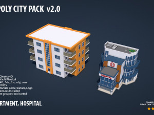 low poly city pack 2 Modèle 3D