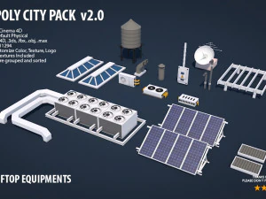 pacchetto citt&agrave; low poly 2 Modello 3D