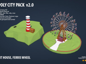 low poly city pack 2 Modèle 3D
