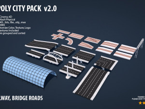 low poly city pack 2 Modèle 3D
