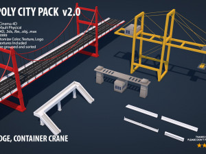 low poly city pack 2 Modèle 3D