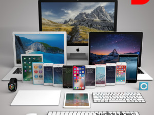 apple devices mega pack - element 3d 3D Model