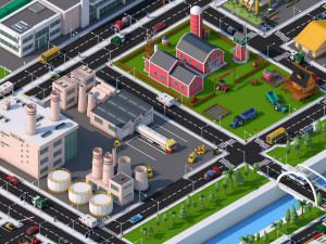 low poly city mega pack 3 3D Model