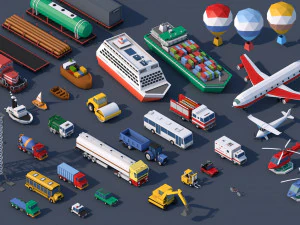 low poly city mega pack 3 3D Model