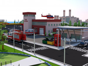 low poly city mega pack 3 3D Model