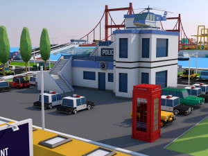 low poly city mega pack 3 3D Model