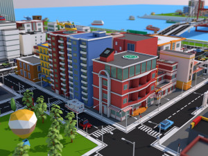 low poly city mega pack 3 3D Model