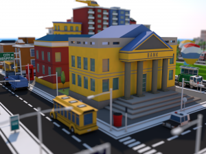 low poly city mega pack 3 3D Model