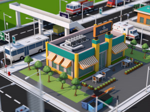 low poly city mega pack 3 3D Model