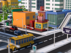 low poly city mega pack 3 3D Model