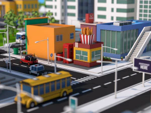 low poly city mega pack 3 3D Model