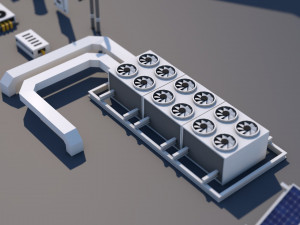 roads rooftop street elements 3 in 1 3D मॉडल