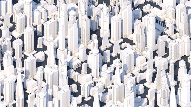 low poly city buildings 3D Model .c4d .max .obj .3ds .fbx .stl .blend 