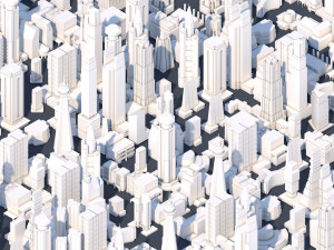 low poly city buildings Modèle 3D