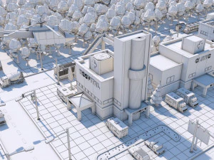 low poly city town pack 3D Model