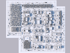 low poly city town pack 3Dモデル