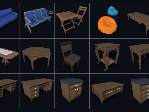 Low Poly City Mega Pack 3D Model