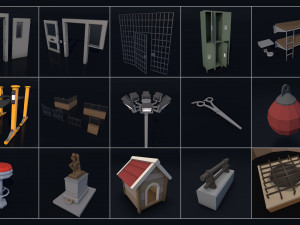 Low Poly City Mega Pack 3D Model