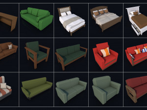 Low Poly City Mega Pack 3D Model