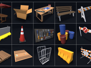 Low Poly City Mega Pack 3D Model
