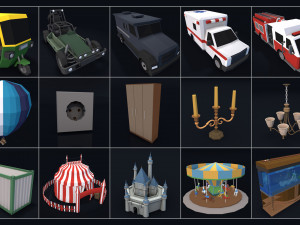 Low Poly City Mega Pack 3D Model