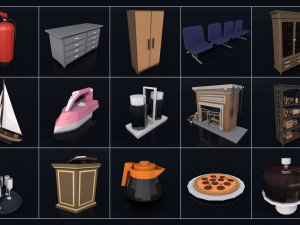 Low Poly City Mega Pack 3D Model