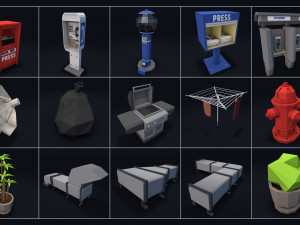 Low Poly City Mega Pack 3D Model