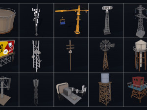 Low Poly City Mega Pack 3D Model