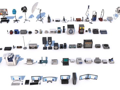 70 Interior Electronic Collection Pack for Game Ready 3D मॉडल