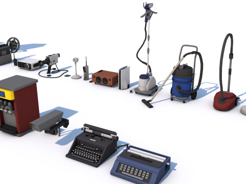 70 Interior Electronic Collection Pack for Game Ready 3D Модель