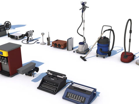 70 Interior Electronic Collection Pack for Game Ready 3D Model
