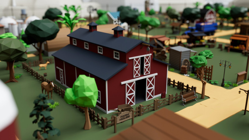 Farm House and Animals Pack for Game Ready 3D Модель .c4d .max .obj .3ds .fbx .stl .blend 
